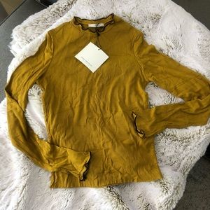 Zara Mustard Yellow Top